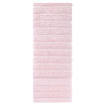 1 pc Cotton Hand Towel, Striped Pattern Decorative Comfort Towel for Bathroom, Travel 14" x 30"