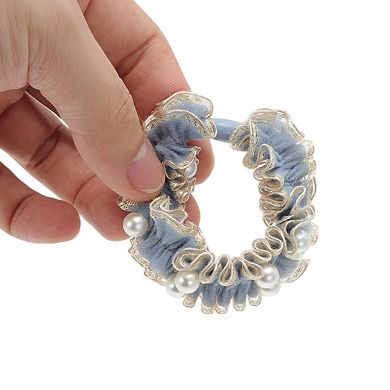 Lace Faux Pearl Scrunchies for Home 1 Pc