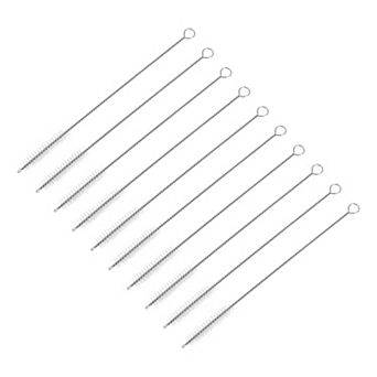 Straw Cleaner Brush, 8" Nylon Tube Pipe Cleaner, Stainless Steel Long Straw Brush for Drinking Straw