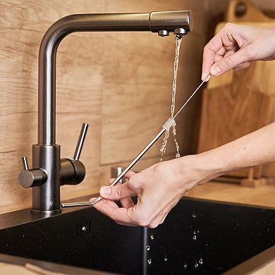 Straw Cleaner Brush, 8" Nylon Tube Pipe Cleaner, Stainless Steel Long Straw Brush for Drinking Straw