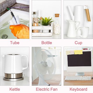 Straw Cleaner Brush, 8" Nylon Tube Pipe Cleaner, Stainless Steel Long Straw Brush for Drinking Straw