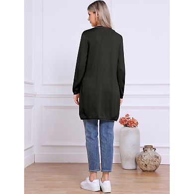 Long Cardigan Sweater for Women's Long Sleeve Open Front Lightweight Knit Cardigans