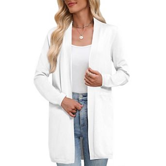Long Cardigan Sweater for Women's Long Sleeve Open Front Lightweight Knit Cardigans
