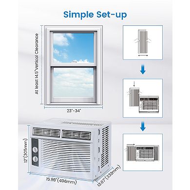 5,000 BTU Window Air Conditioner for Room Up to 200 Sq. Ft