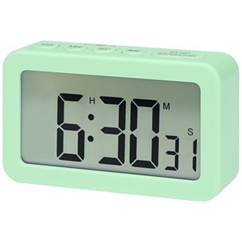 Small Loud Alarm Clock, Battery Operated for Bedroom, Snooze, 12/24H Desk Clock, 3.3x2x0.8 inch