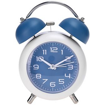 Old Fashioned Circle Loud Alarm Clock with Night Light Battery Operated, 5.9x4.3x2 inch