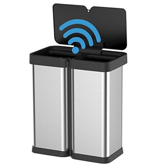 Contactless sensor smart trash can with lid, suitable for kitchen, office, living room