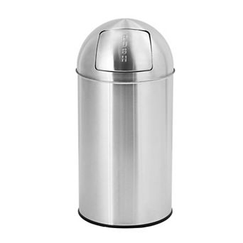 Heavy duty commercial trash can with anti fingerprint cover, suitable for outdoor and commercial use