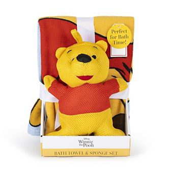 Disney's Winnie The Pooh Bath Towel & Sponge Set