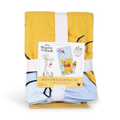 Disney's Winnie The Pooh Bath Towel & Sponge Set
