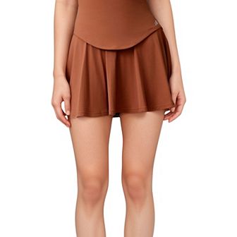 Women's Flowy Active Skirt with Smooth High Waistband and Lightweight Stretch Fabric