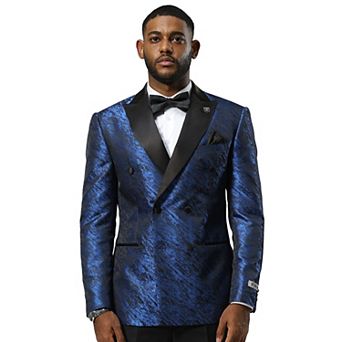Stacy Adams Men's Metallic Marble Double-Breasted Blazer