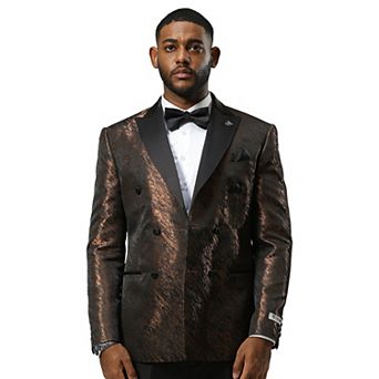 Stacy Adams Men's Metallic Marble Double-Breasted Blazer
