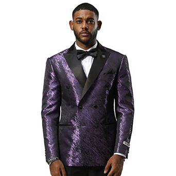Stacy Adams Men's Metallic Marble Double-Breasted Blazer
