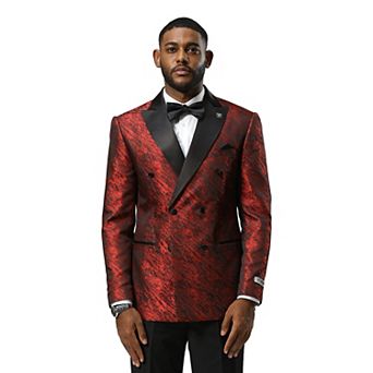 Stacy Adams Men's Metallic Marble Double-Breasted Blazer
