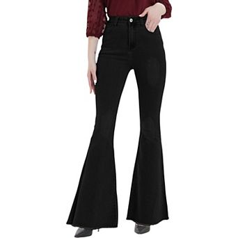 Women's Distressed Flared Jeans Pants