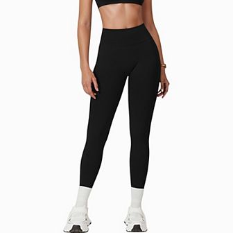 Women's Seamless High Waist Compression Leggings with Sculpting Back Detail and Stretch Knit Fabric