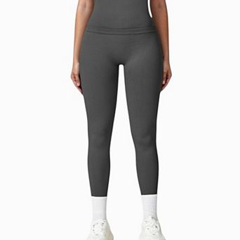 Women's Seamless High Waist Compression Leggings with Sculpting Back Detail and Stretch Knit Fabric