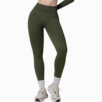 Women's Seamless High Waist Compression Leggings with Sculpting Back Detail and Stretch Knit Fabric