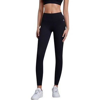 Women's High Waist Full-Length Leggings with Wide Waistband and Seamless Compression Fit