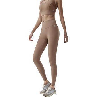 Women's High Waist Full-Length Leggings with Wide Waistband and Seamless Compression Fit