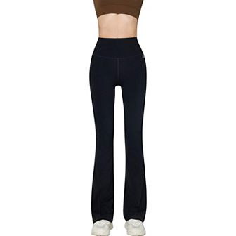 Women's High-Waist Flared Leggings with Stretch Fabric and Contoured Fit