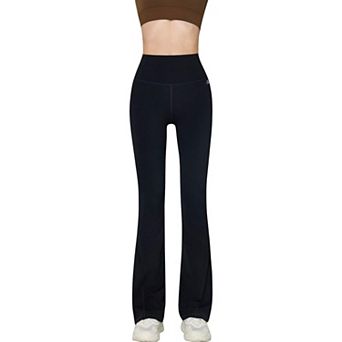 Women's High-Waist Flared Leggings with Stretch Fabric and Contoured Fit