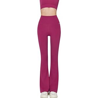 Women's High-Waist Flared Leggings with Stretch Fabric and Contoured Fit