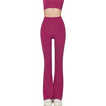 Women's High-Waist Flared Leggings with Stretch Fabric and Contoured Fit