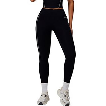 Women's High Waist Seam Detail Leggings with Contoured Fit and Stretch Fabric