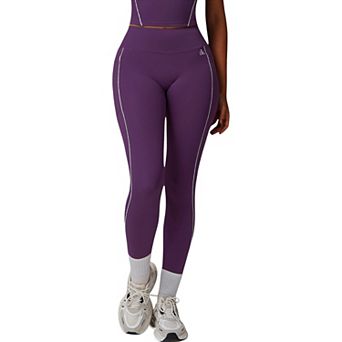 Women's High Waist Seam Detail Leggings with Contoured Fit and Stretch Fabric