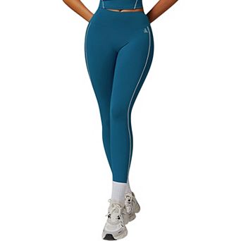 Women's High Waist Seam Detail Leggings with Contoured Fit and Stretch Fabric