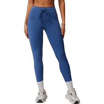 Women's High Waist Drawstring Leggings with Stretchy Fit
