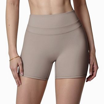 Women's High Waist Seamless Biker Shorts with Wide Waistband and Stretch Fit for Active Comfort