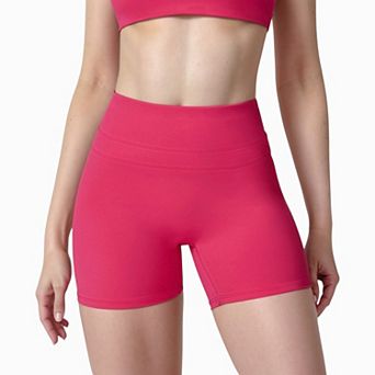 Women's High Waist Seamless Biker Shorts with Wide Waistband and Stretch Fit for Active Comfort