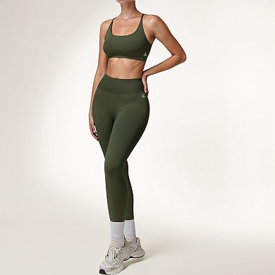 Women's High Waist Seamless Leggings with Stretch Fabric and Second-Skin Fit