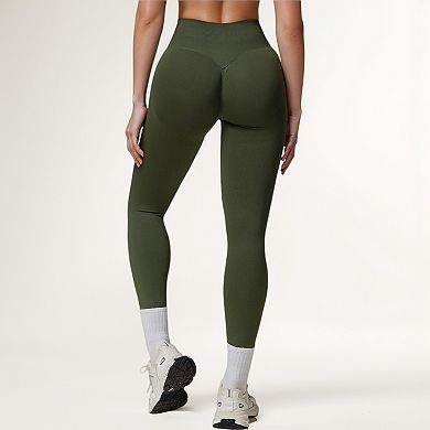 Women's High Waist Seamless Leggings with Stretch Fabric and Second-Skin Fit
