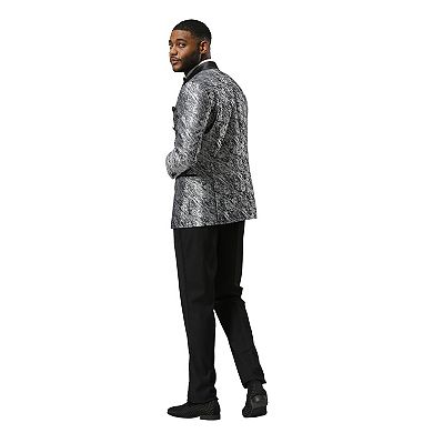 Stacy Adams Men's Metallic Marble Double-Breasted Blazer