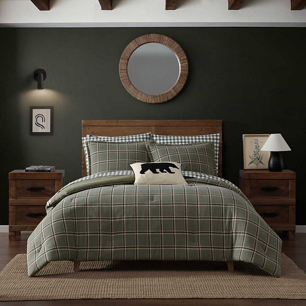 Eddie Bauer Variegated Weave Twin Blanket - 100% Cotton, Super Soft, 90" X 66", Striped Bedding (Green)