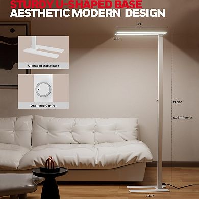 Honeywell LED Floor Lamp 8000LM 4000K Natural Daylight Dimmable Reading Lampara