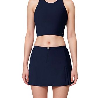 Women's Athletic Skort with Side Pocket and Built-In Shorts