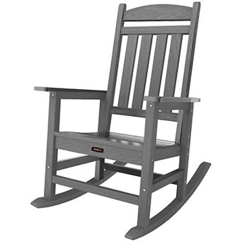 Decksplore Modern HDPE Rocking Chair Home Patio Porch Rocker Garden Conversation Chairs