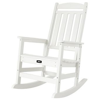 Decksplore Modern HDPE Rocking Chair Home Patio Porch Rocker Garden Conversation Chairs