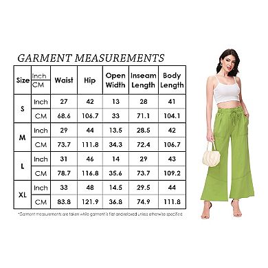 Women's High Waist Drawstring Wide Leg Long Pants Casual Loose Soft Pants with Pockets