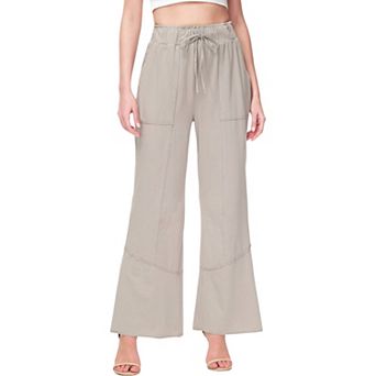 Women's High Waist Drawstring Wide Leg Long Pants Casual Loose Soft Pants with Pockets