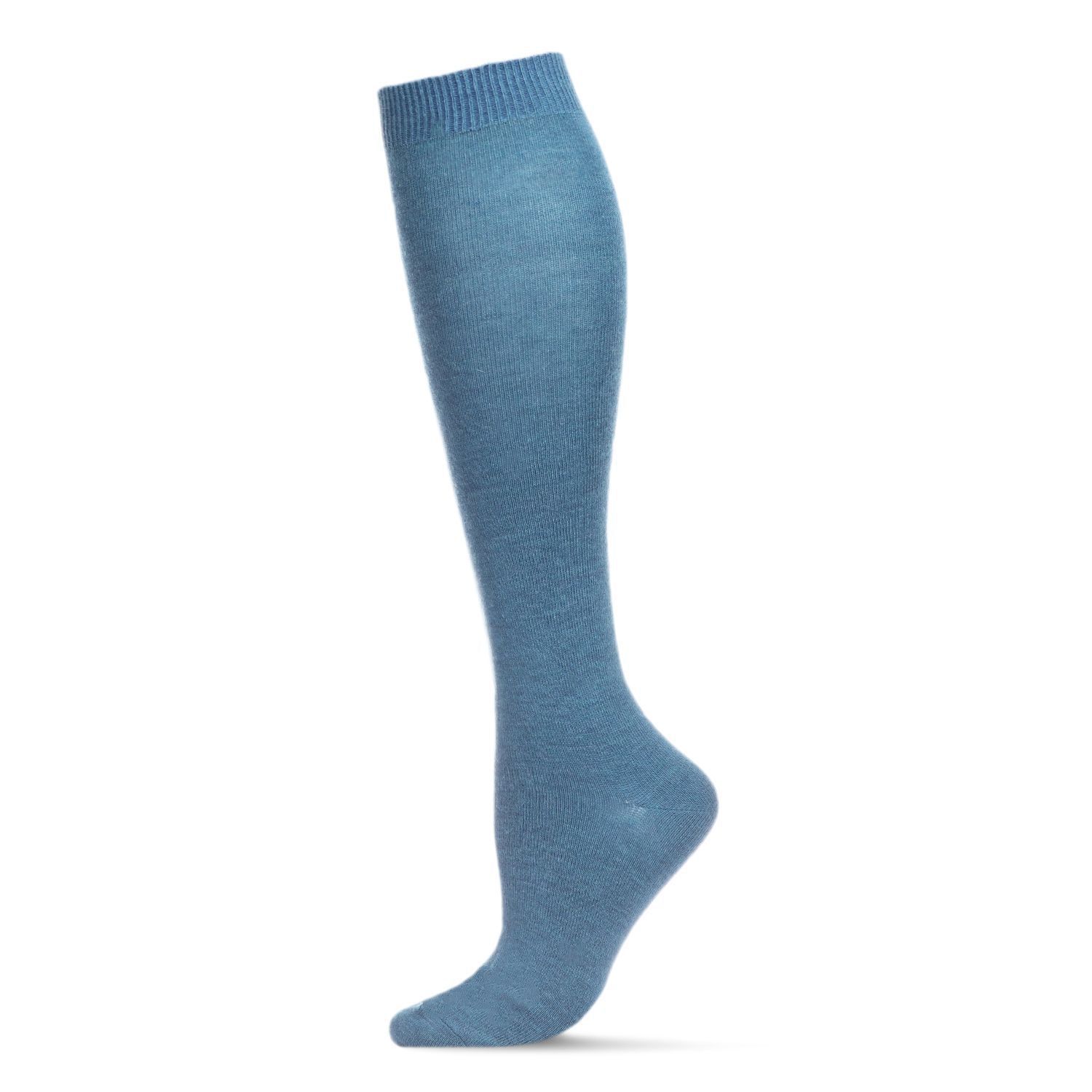thumbnail image 2 of Ladies Knee High Wool Blend Socks - Cream, Broad Rib Design, For Walking, Hiking & Boots (UK Size 4-8) 2 of 4