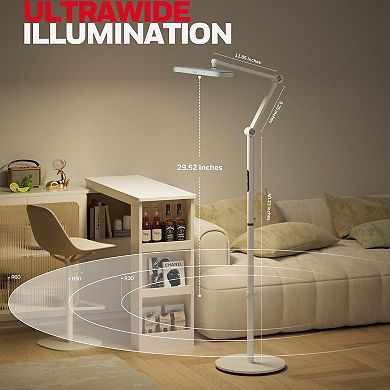 Honeywell LED Floor Lamp 5000K Dimmable Floor Lamp Eye-Caring Standing Light for Home Office