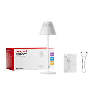 Honeywell Cordless Table Lamp Rechargeable Portable LED Desk Lamp Dimmable Touch Control Light