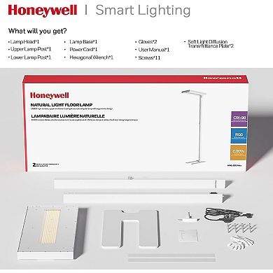 Honeywell LED Floor Lamp 16000LM 4000K Natural Daylight Dimmable Reading Lampara