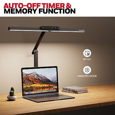 Honeywell LED Desk Lamp with Clamp Eye-Caring Clip on Lights with Timer Function 1200LM